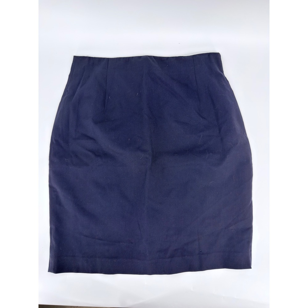 Stanley Blacker Pencil Skirt Straight Knee Length 90 Vintage Womens 14 Navy Blue